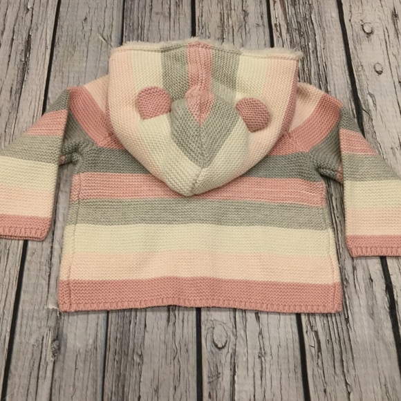 Baby Gap Girls 6-12 Month Pink Sweater Jacket - Picture 5 of 7